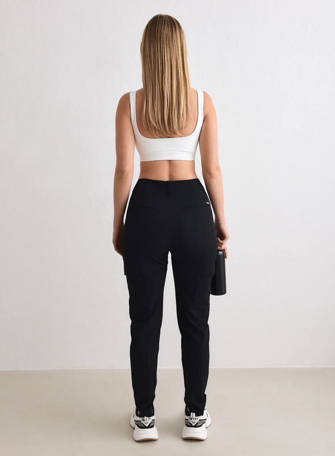 Black Straight Leg Cargo Pants - Image 4