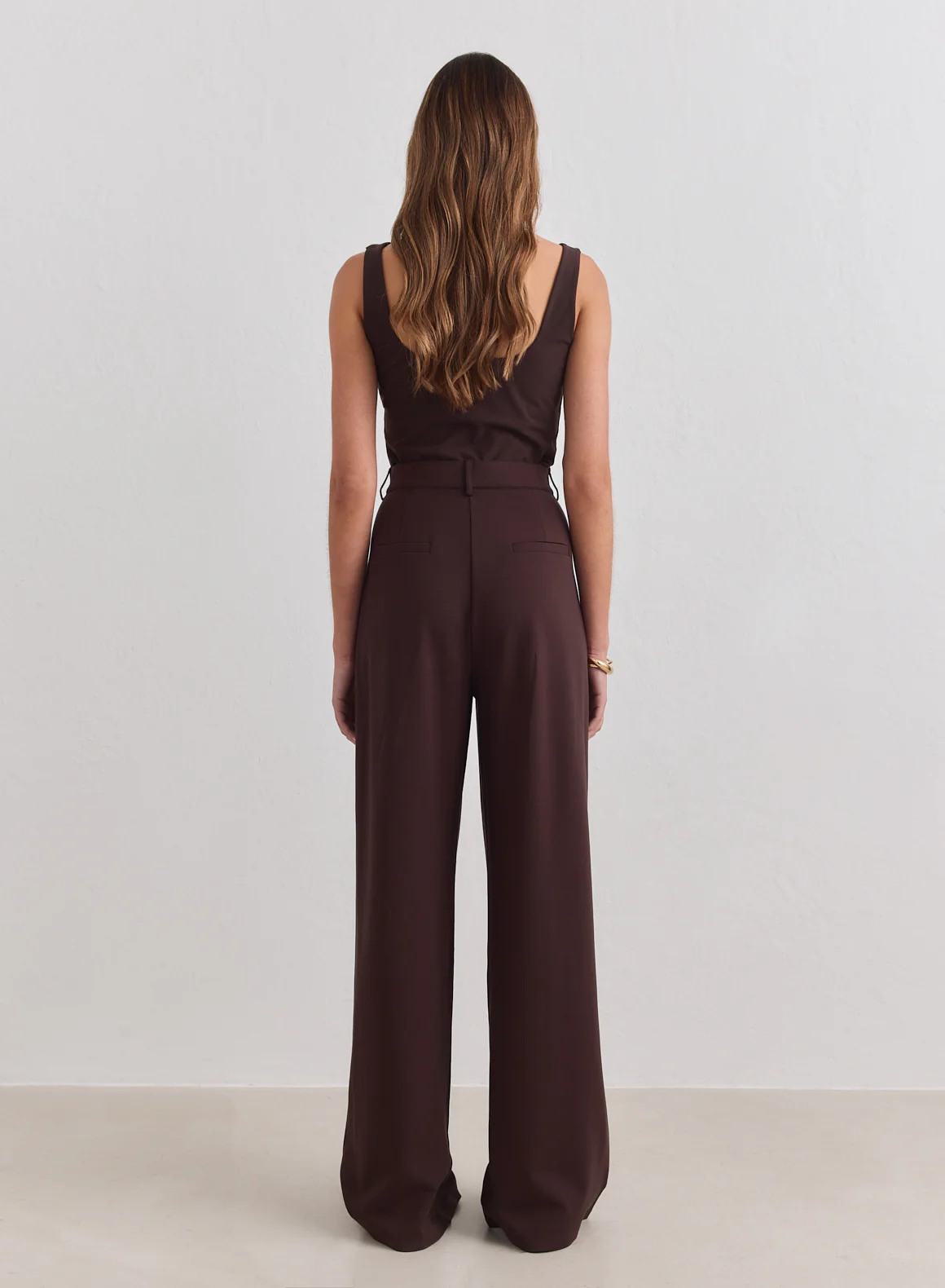 Chocolate Luxe Relaxed Tailored Pants - Image 3