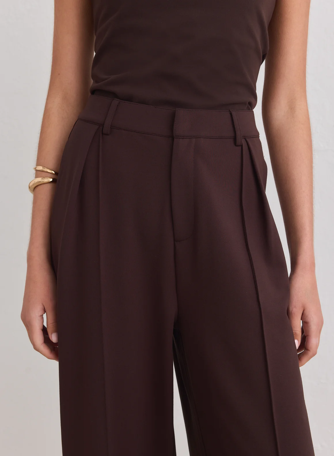 Chocolate Luxe Relaxed Tailored Pants - Image 4