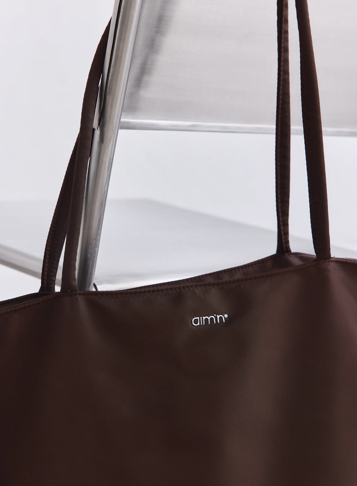 Chocolate Nylon Weekend Bag - Image 2