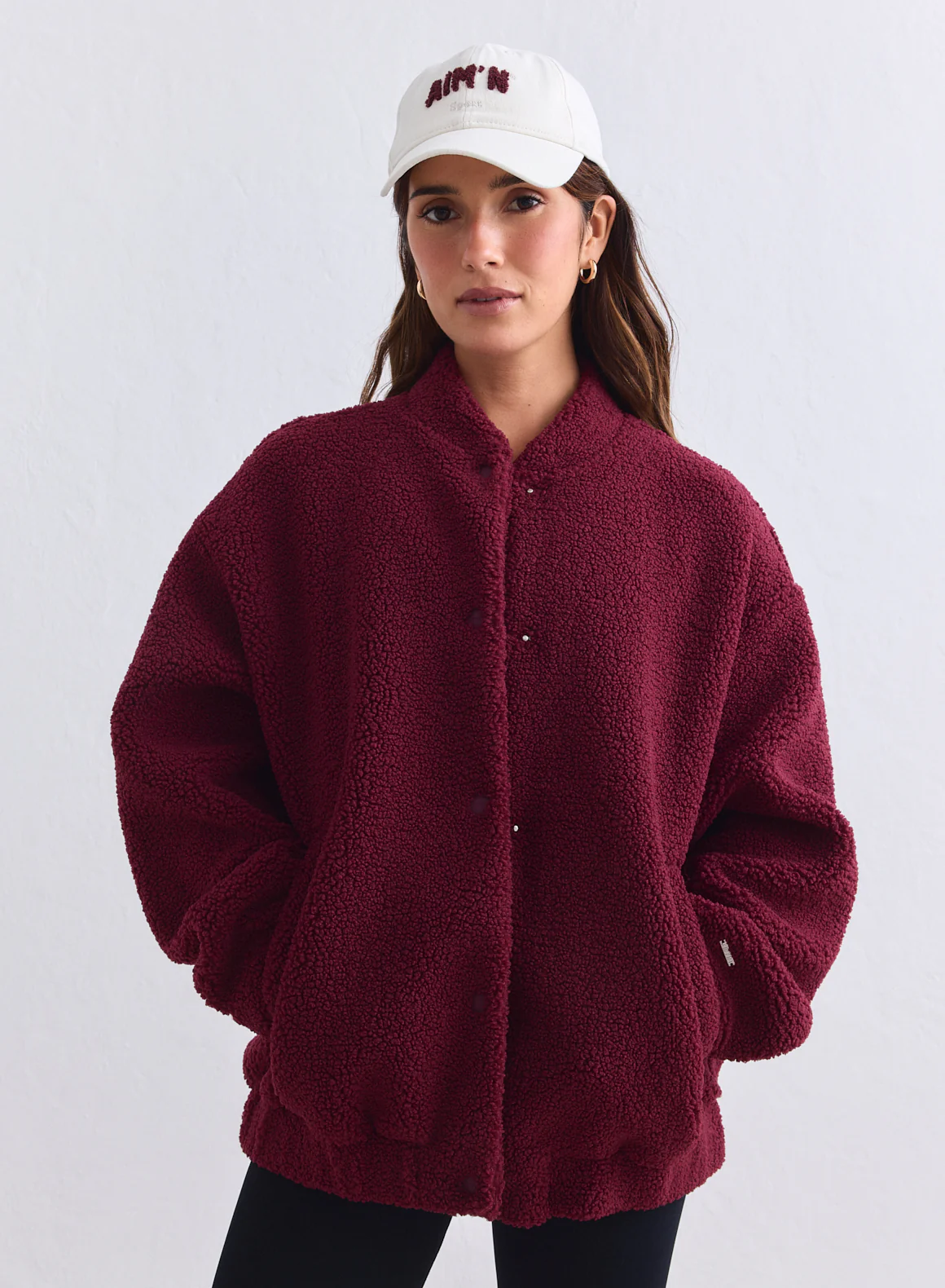 Merlot Pile Coach Jacket - Image 2