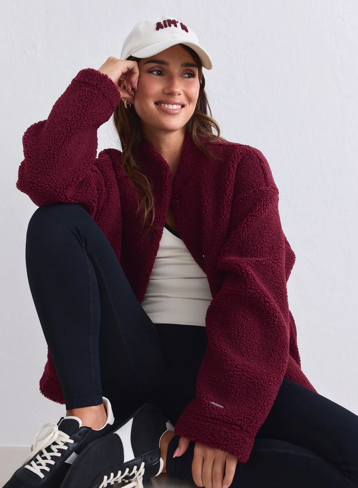 Merlot Pile Coach Jacket - Image 3