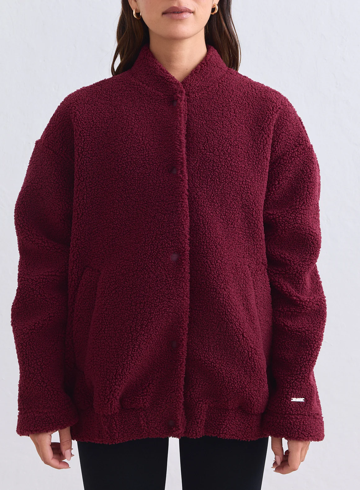Merlot Pile Coach Jacket - Image 5