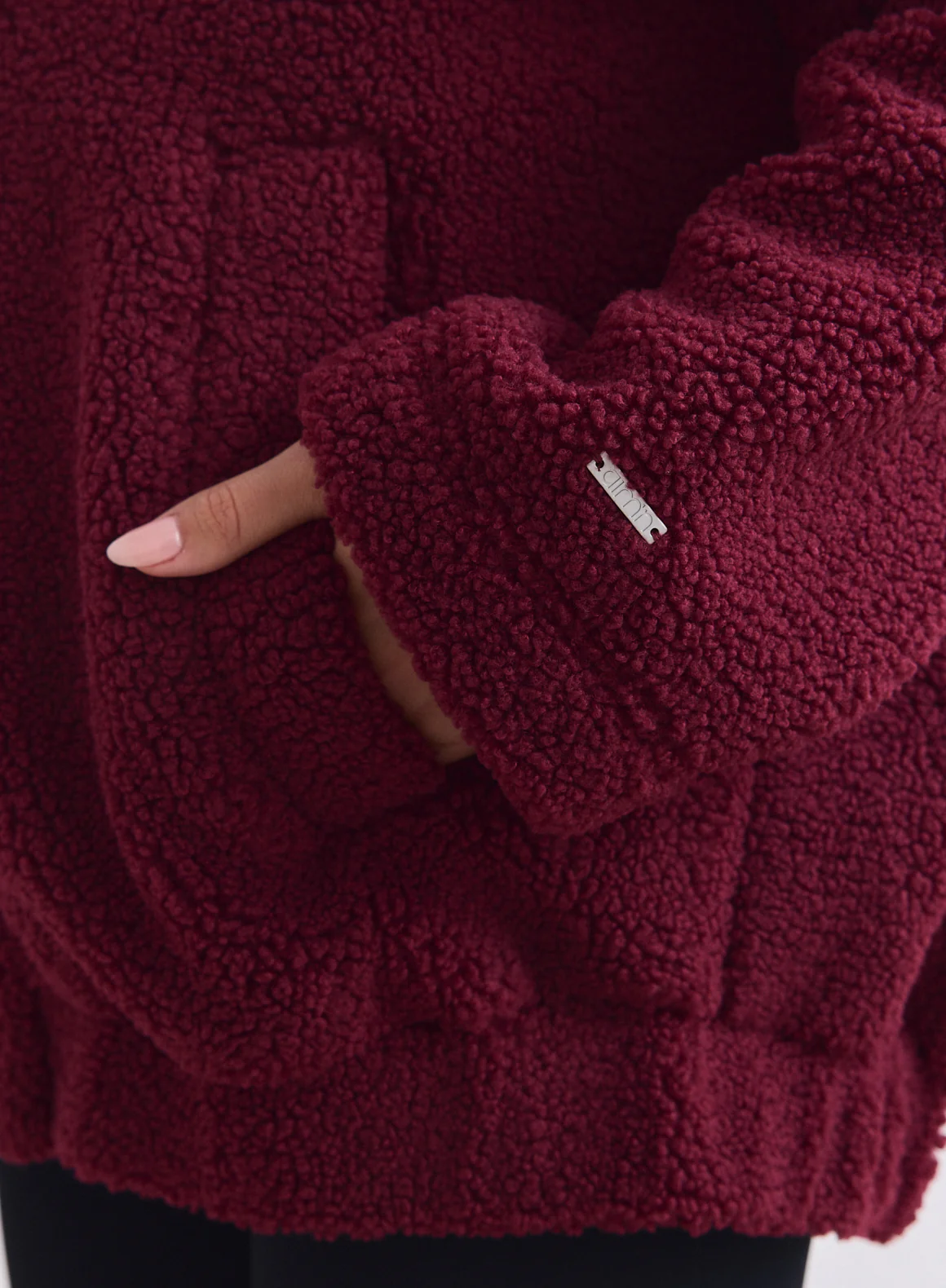 Merlot Pile Coach Jacket - Image 8