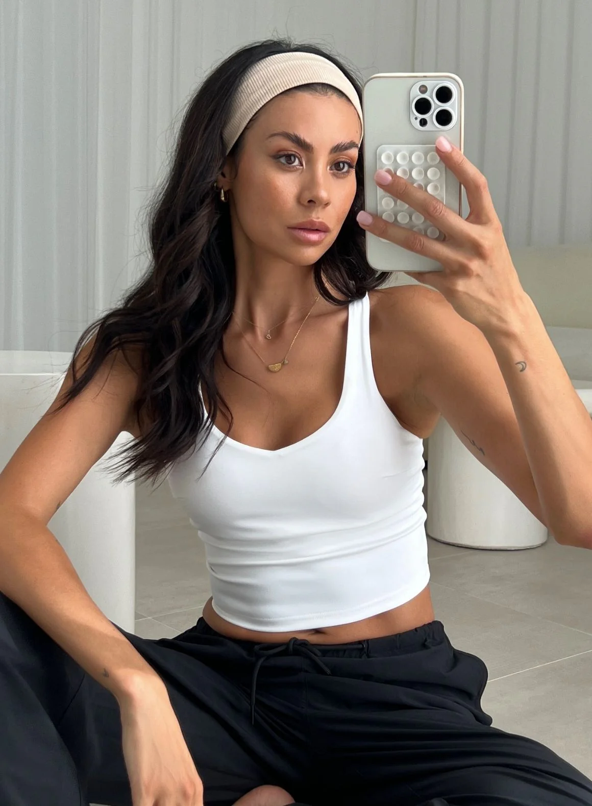 White Sculpting Strappy Bralette - Image 5