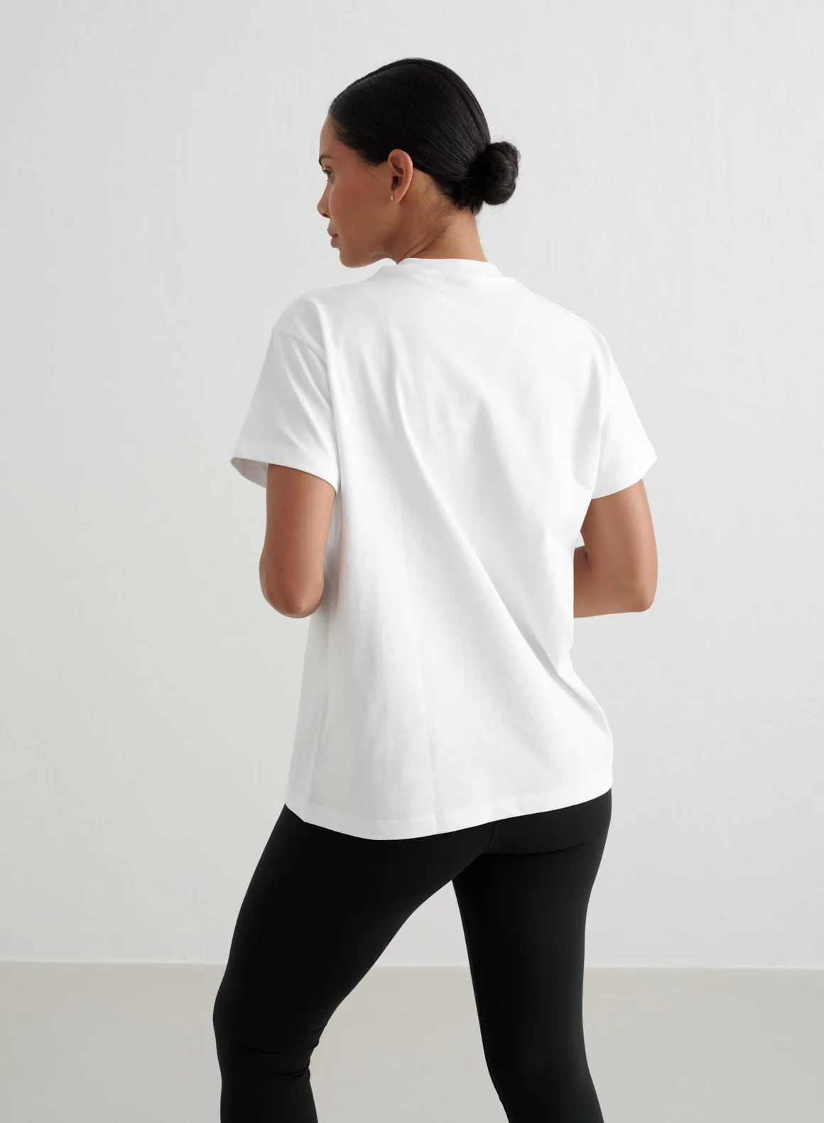 White Serif Boyfriend T-shirt - Image 2