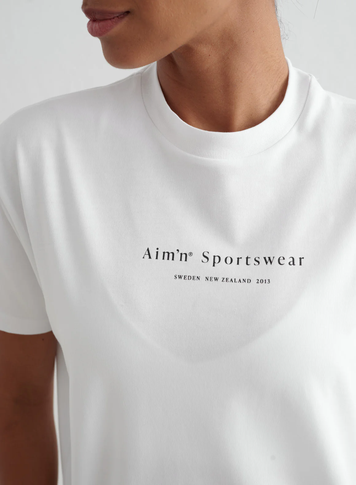 White Serif Boyfriend T-shirt - Image 5